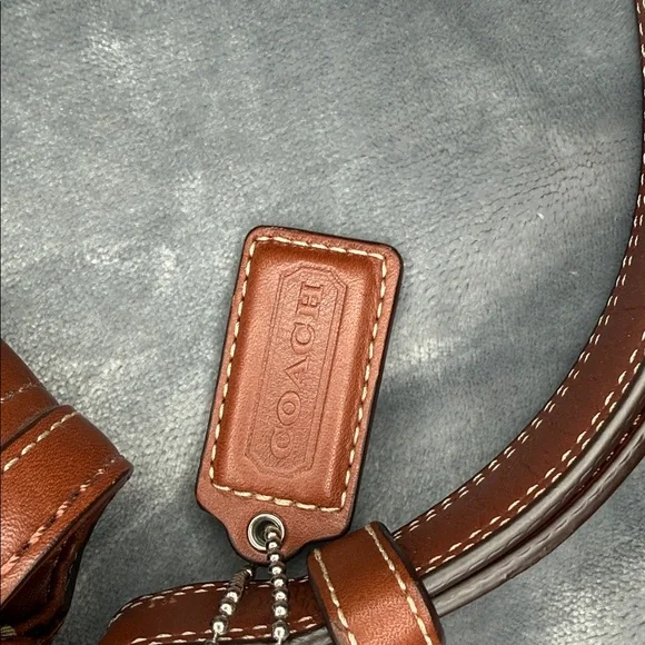 Coach Leather Shoulder Bag in Cognac Brown - Classic Women's Handbag - Picture 3 of 9
